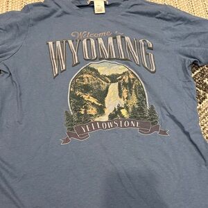 Blue Wyoming Graphic T-Shirt